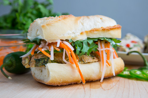 Thai Green Curry Turkey and Zucchini Meatloaf Banh Mi Sandwich Thai Green Curry Turkey and Zucchini Meatloaf Banh Mi Sandwich