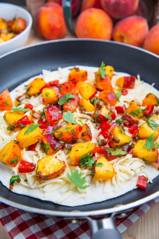 Chipotle Peach Salsa Quesadillas Chipotle Peach Salsa Quesadillas