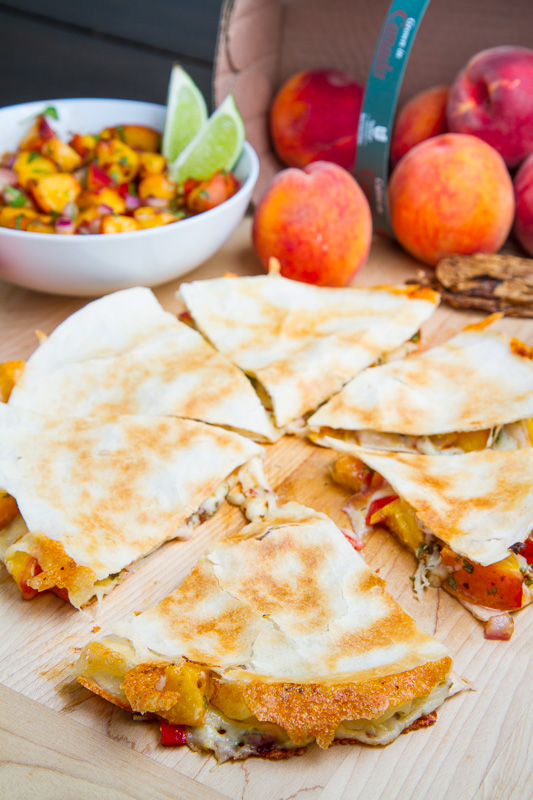 Chipotle Peach Salsa Quesadillas Chipotle Peach Salsa Quesadillas