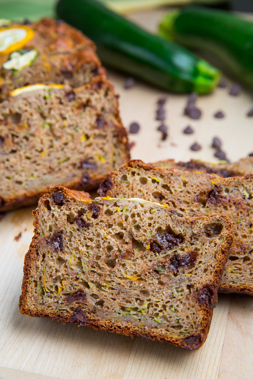 Chocolate Chip Zucchini Greek Yogurt Banana Bread