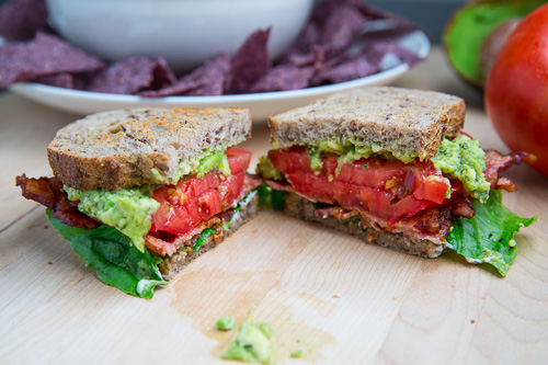 Pesto Guacamole BLT (Bacon, Lettuce and Tomato) Sandwich Pesto Guacamole BLT (Bacon, Lettuce and Tomato) Sandwich