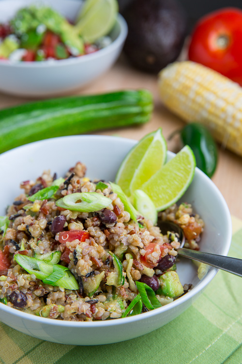 Summer Vegetable Quinoa Burrito Bowls with Corn, Zucchini and Black Beans Summer Vegetable Quinoa Burrito Bowls with Corn, Zucchini and Black Beans