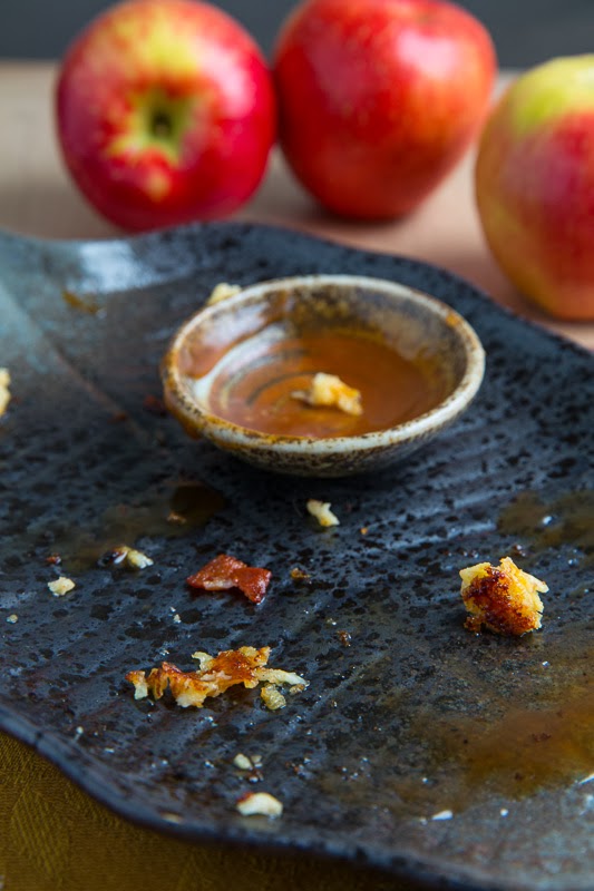 Apple, Cheddar and Bacon Fritters in Caramel Sauce Apple, Cheddar and Bacon Fritters in Caramel Sauce