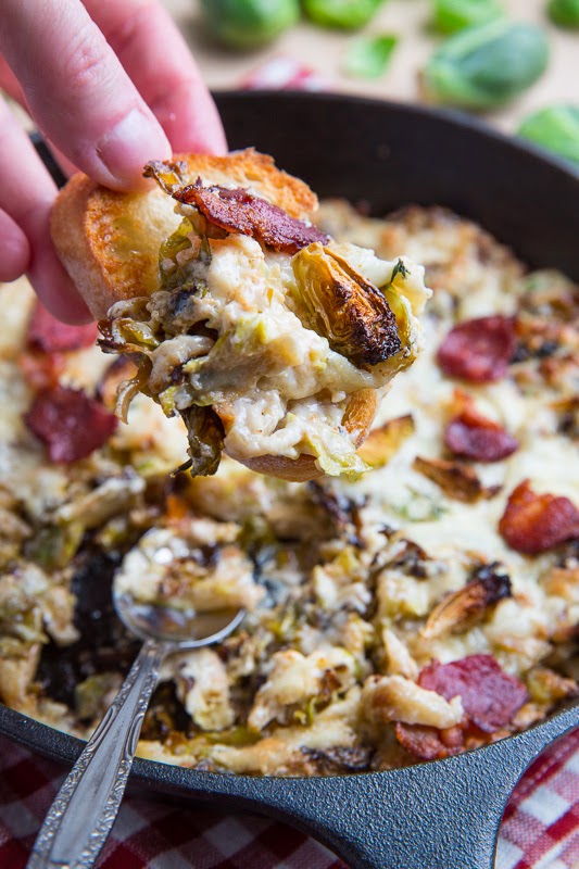 Hot Cheesy Roasted Brussels Sprout Dip Hot Cheesy Roasted Brussels Sprout Dip