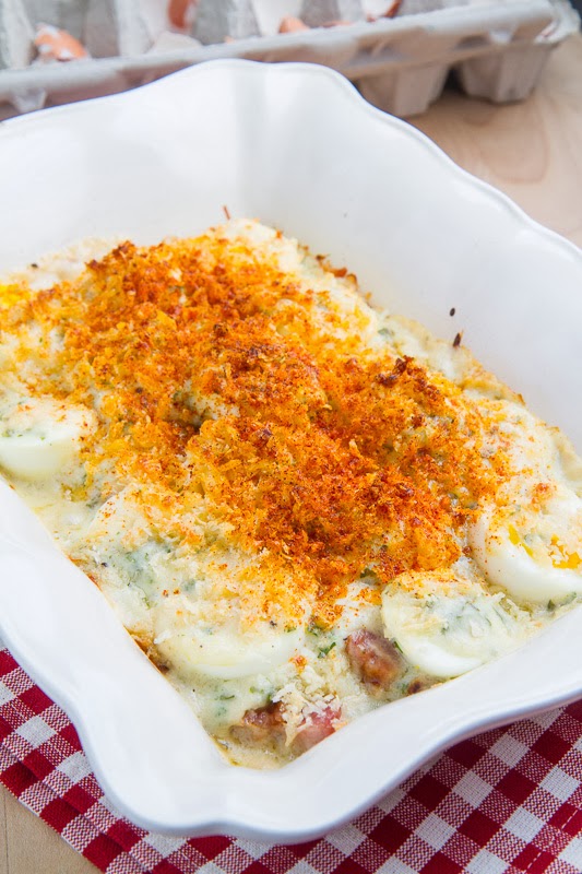 Ham and Eggs au Gratin Ham and Eggs au Gratin