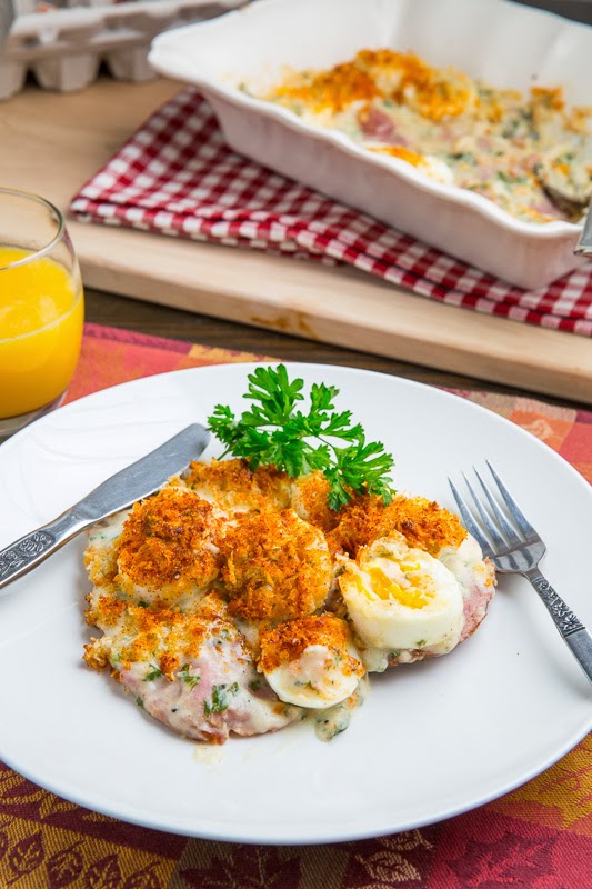 Ham and Eggs au Gratin Ham and Eggs au Gratin