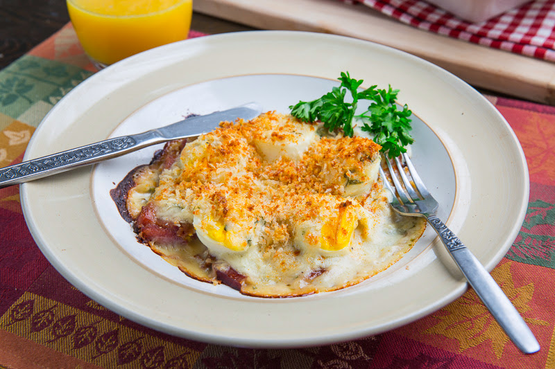 Ham and Eggs au Gratin Ham and Eggs au Gratin