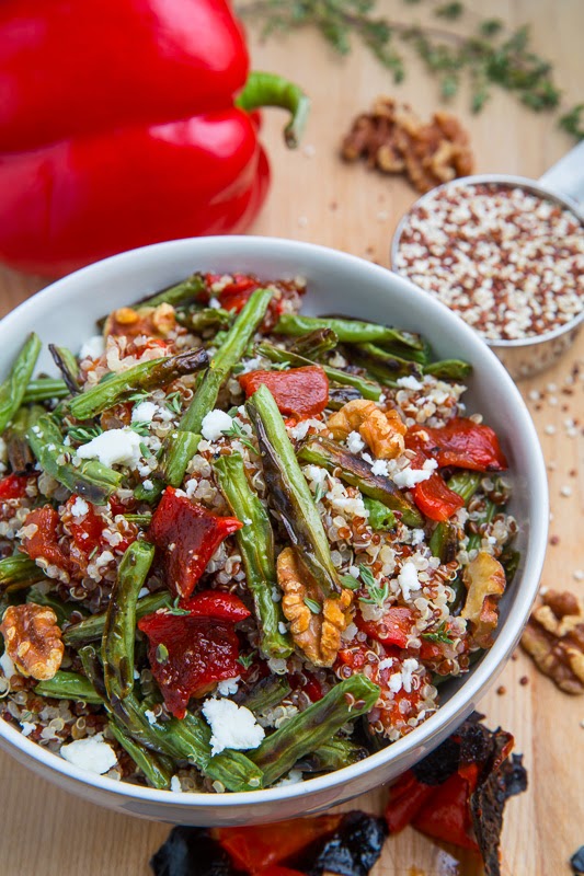 Roasted Green Bean Red Pepper Quinoa Salad Roasted Green Bean Red Pepper Quinoa Salad