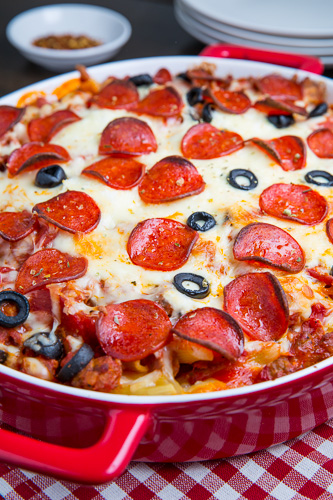 Pepperoni Pizza Casserole Pepperoni Pizza Casserole