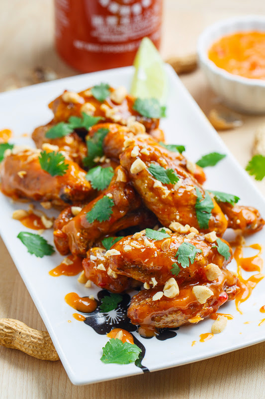 Crispy Baked Peanut Sweet Chili Chicken Wings Crispy Baked Peanut Sweet Chili Chicken Wings
