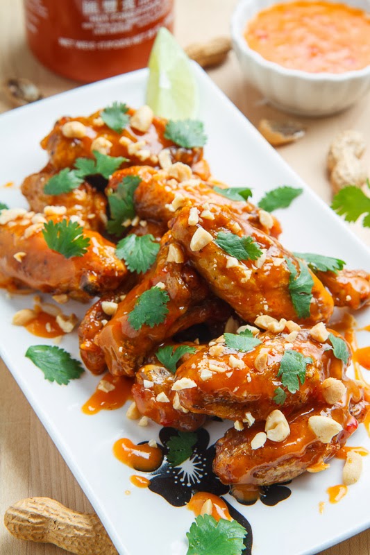 Crispy Baked Peanut Sweet Chili Chicken Wings Crispy Baked Peanut Sweet Chili Chicken Wings
