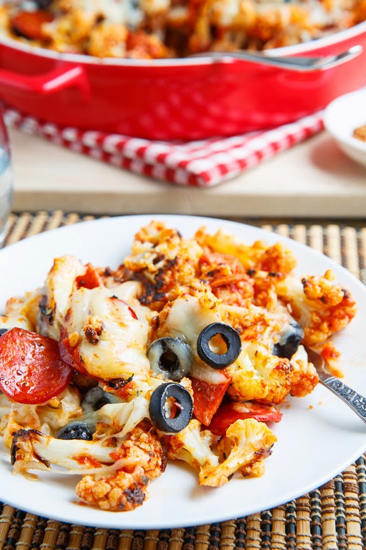 Cauliflower Pepperoni Pizza Casserole Cauliflower Pepperoni Pizza Casserole