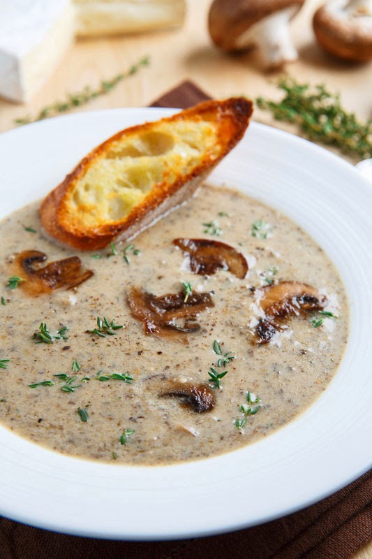 Roasted Mushroom and Brie Soup Roasted Mushroom and Brie Soup