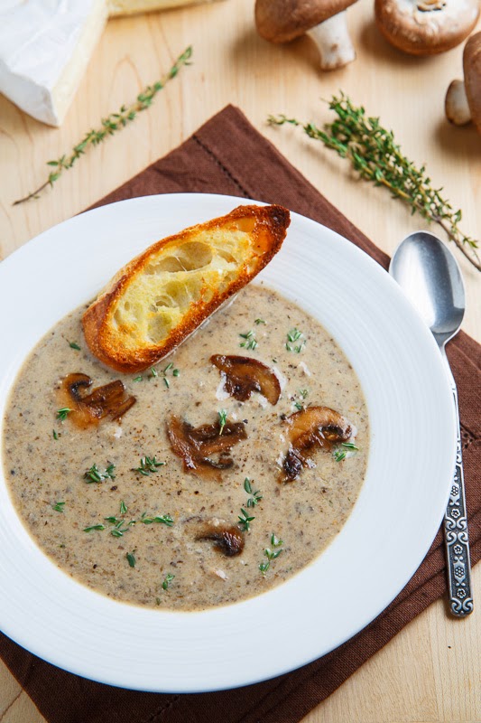 Roasted Mushroom and Brie Soup Roasted Mushroom and Brie Soup