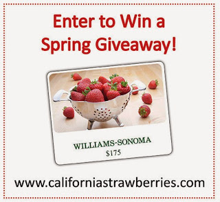 California Strawberries $175 Williams-Sonoma gift card giveaway! California Strawberries $175 Williams-Sonoma gift card giveaway!