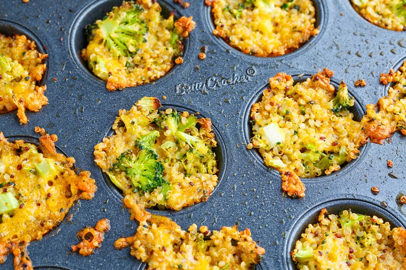 Broccoli and Cheddar Quinoa Bites Broccoli and Cheddar Quinoa Bites