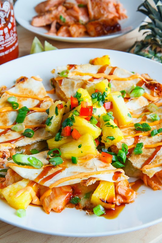 Teriyaki Salmon and Pineapple Quesadillas Teriyaki Salmon and Pineapple Quesadillas