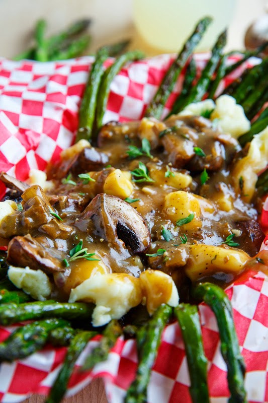 Roasted Asparagus and Mushroom Poutine Roasted Asparagus and Mushroom Poutine