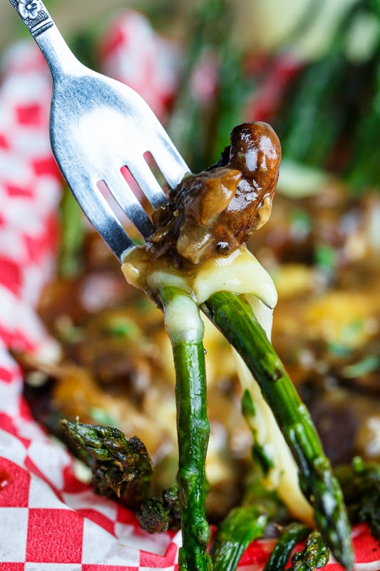 Roasted Asparagus and Mushroom Poutine Roasted Asparagus and Mushroom Poutine