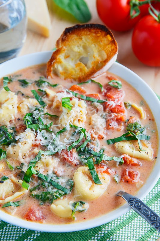 Creamy Parmesan Tomato and Spinach Tortellini Soup Creamy Parmesan Tomato and Spinach Tortellini Soup