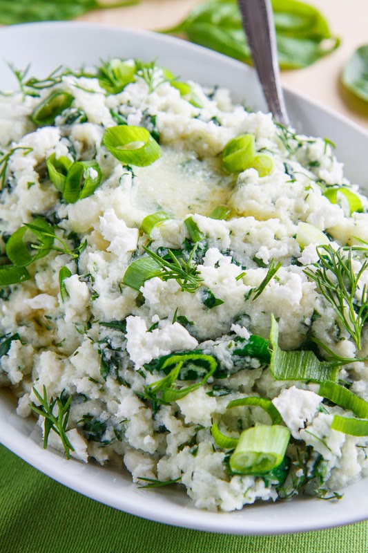 Spinach and Feta Mashed Cauliflower Spinach and Feta Mashed Cauliflower
