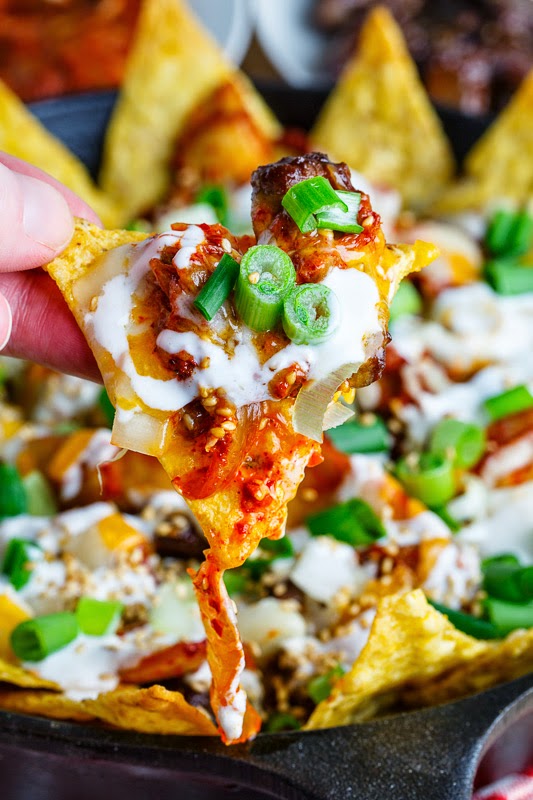Korean Bulgogi and Kimchi Nachos Korean Bulgogi and Kimchi Nachos