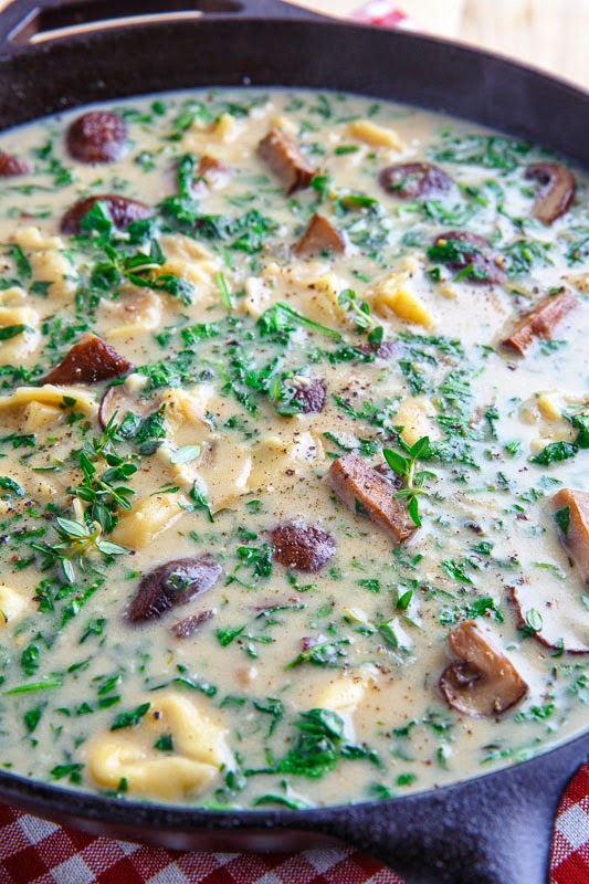 Creamy Parmesan Mushroom and Spinach Tortellini Soup Creamy Parmesan Mushroom and Spinach Tortellini Soup