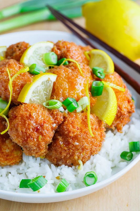 Crispy Honey Lemon Cauliflower on Chili and Garlic Stir Fried Zoodles Crispy Honey Lemon Cauliflower on Chili and Garlic Stir Fried Zoodles