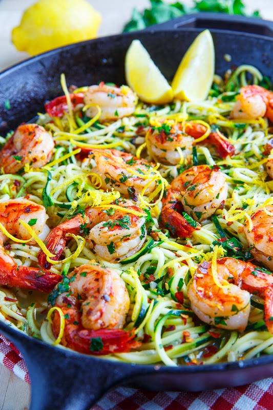 Shrimp Scampi with Zucchini Noodles Shrimp Scampi with Zucchini Noodles