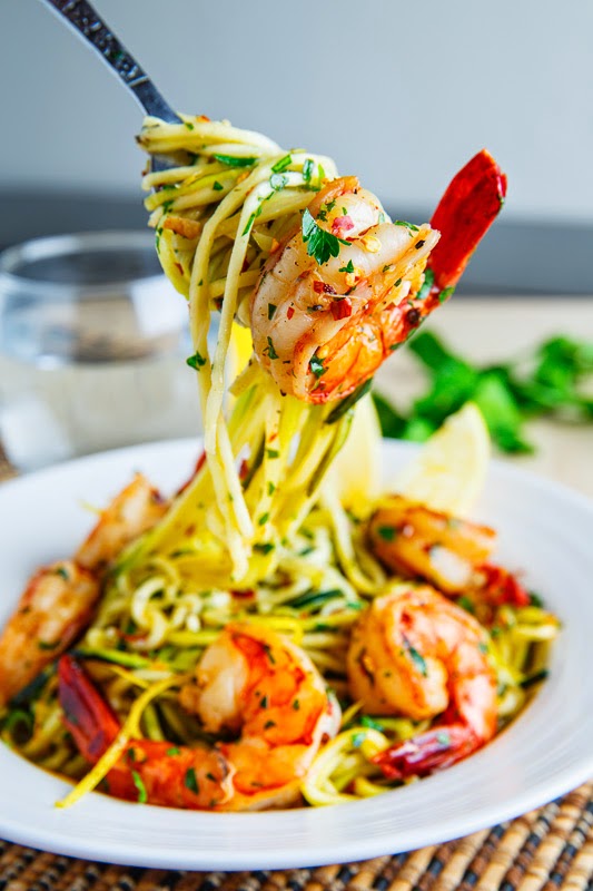 Shrimp Scampi with Zucchini Noodles Shrimp Scampi with Zucchini Noodles