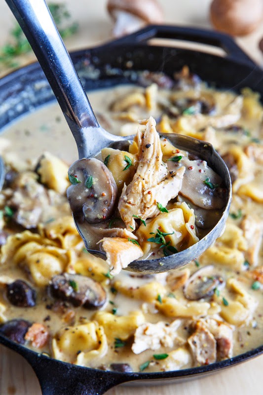 Creamy Asiago Chicken and Mushroom Tortellini Soup Creamy Asiago Chicken and Mushroom Tortellini Soup