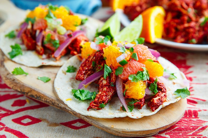 Pollo Pibil Tacos with Citrus Salsa Pollo Pibil Tacos with Citrus Salsa