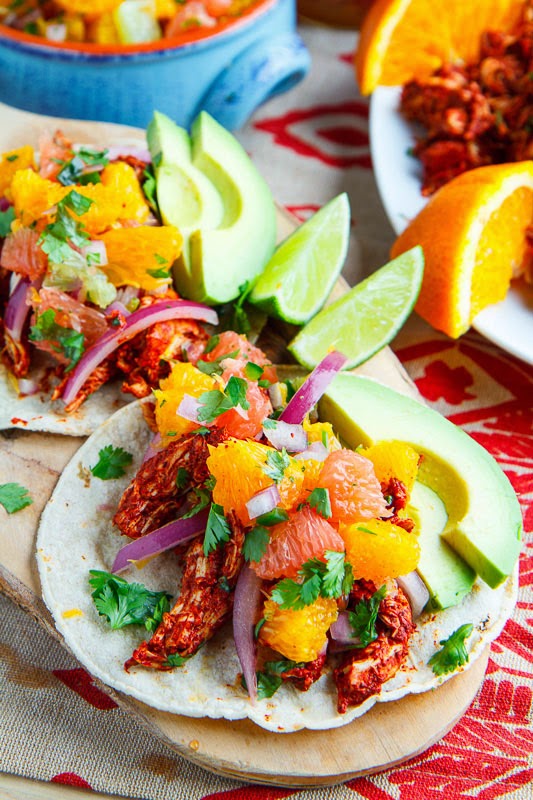Pollo Pibil Tacos with Citrus Salsa Pollo Pibil Tacos with Citrus Salsa