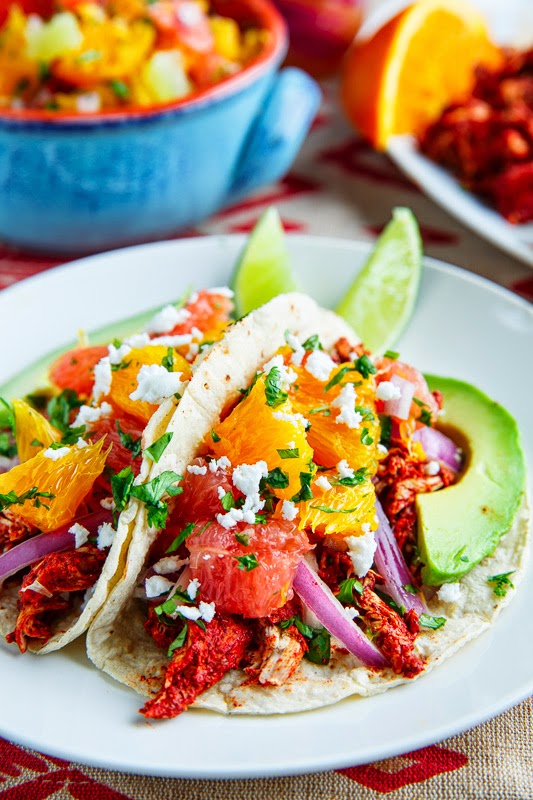 Pollo Pibil Tacos with Citrus Salsa Pollo Pibil Tacos with Citrus Salsa