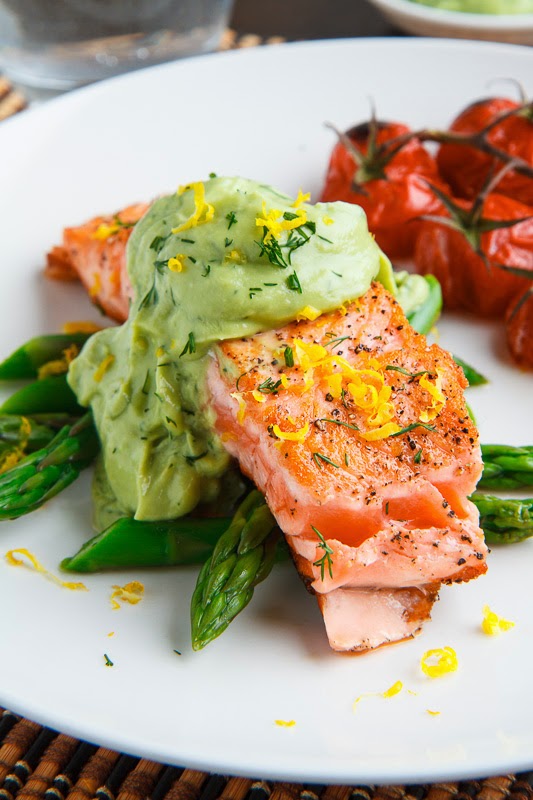 Seared Salmon in Dill Avodaise (Avocado Hollandaise) Sauce Seared Salmon in Dill Avodaise (Avocado Hollandaise) Sauce
