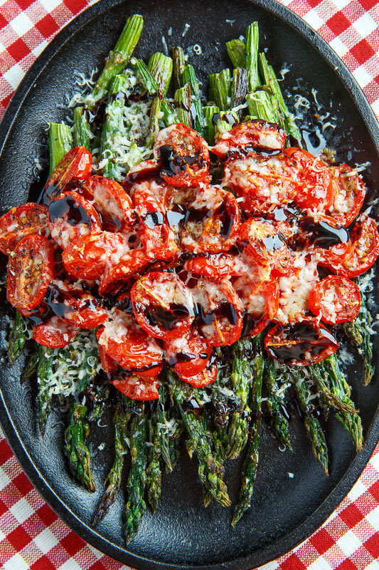Balsamic Parmesan Roasted Asparagus and Tomatoes Balsamic Parmesan Roasted Asparagus and Tomatoes