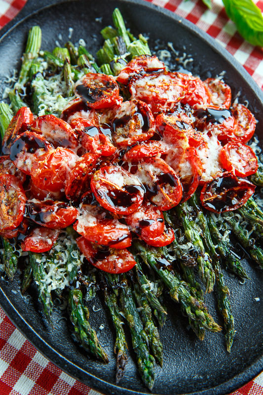 Balsamic Parmesan Roasted Asparagus and Tomatoes Balsamic Parmesan Roasted Asparagus and Tomatoes