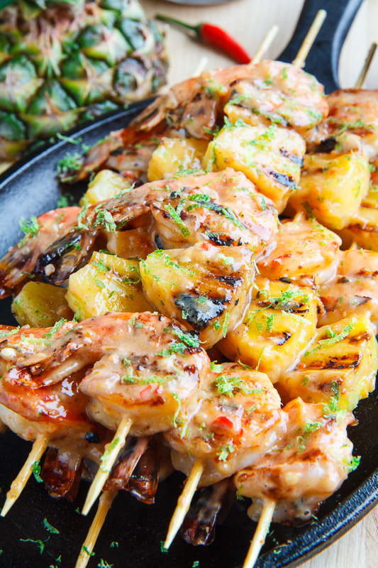 Grilled Coconut and Pineapple Sweet Chili Shrimp Grilled Coconut and Pineapple Sweet Chili Shrimp