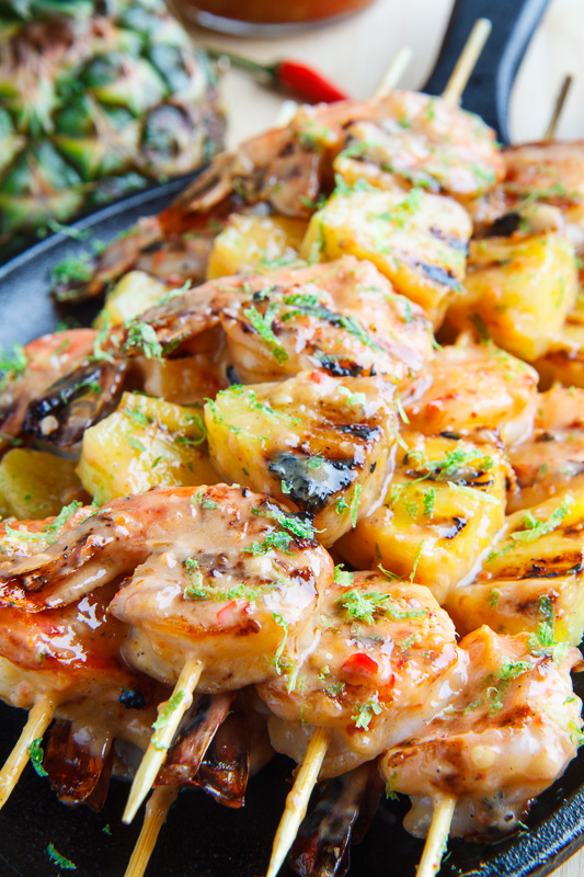 Grilled Coconut and Pineapple Sweet Chili Shrimp Grilled Coconut and Pineapple Sweet Chili Shrimp