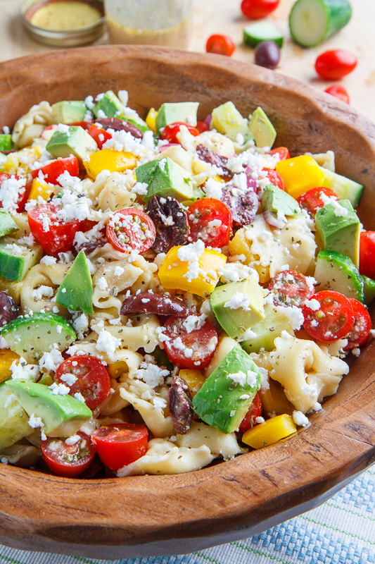 Mediterranean Avocado Tortellini Pasta Salad Mediterranean Avocado Tortellini Pasta Salad