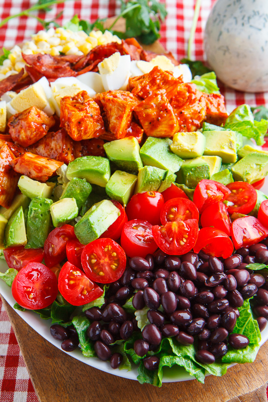 BBQ Chicken COBB Salad with Cilantro Lime Ranch Dressing BBQ Chicken COBB Salad with Cilantro Lime Ranch Dressing