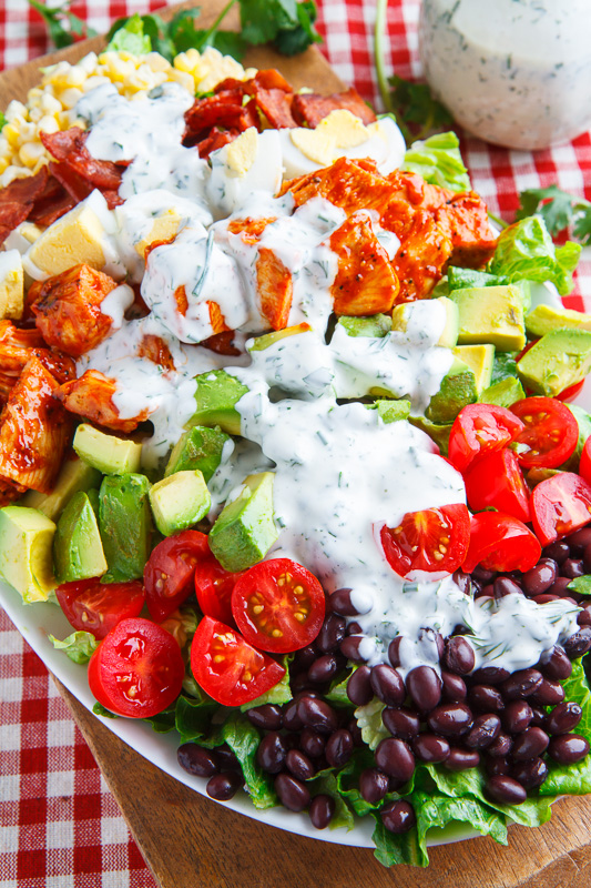 BBQ Chicken COBB Salad with Cilantro Lime Ranch Dressing BBQ Chicken COBB Salad with Cilantro Lime Ranch Dressing