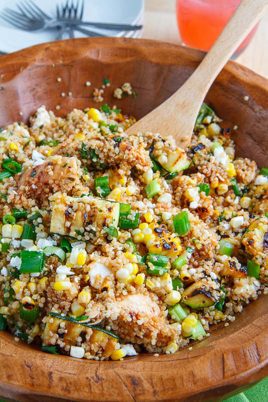 Grilled BBQ Chicken, Zucchini and Corn Quinoa Salad Grilled BBQ Chicken, Zucchini and Corn Quinoa Salad