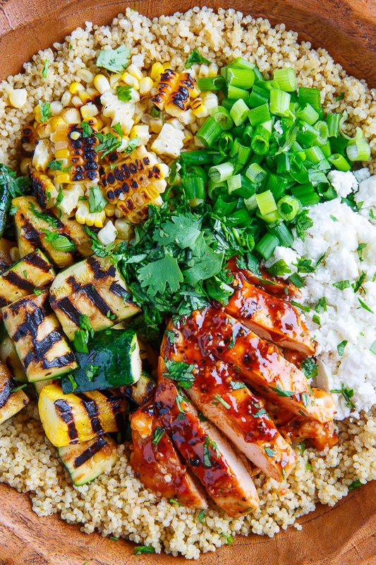 Grilled BBQ Chicken, Zucchini and Corn Quinoa Salad Grilled BBQ Chicken, Zucchini and Corn Quinoa Salad