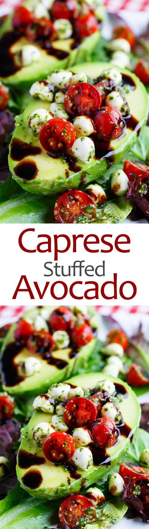 Caprese Stuffed Avocados Caprese Stuffed Avocados