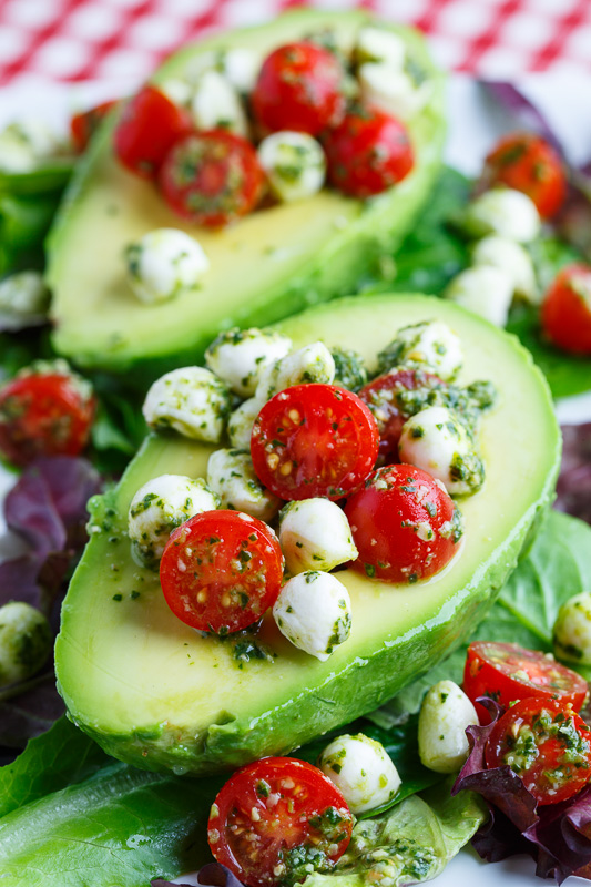 Caprese Stuffed Avocados Caprese Stuffed Avocados
