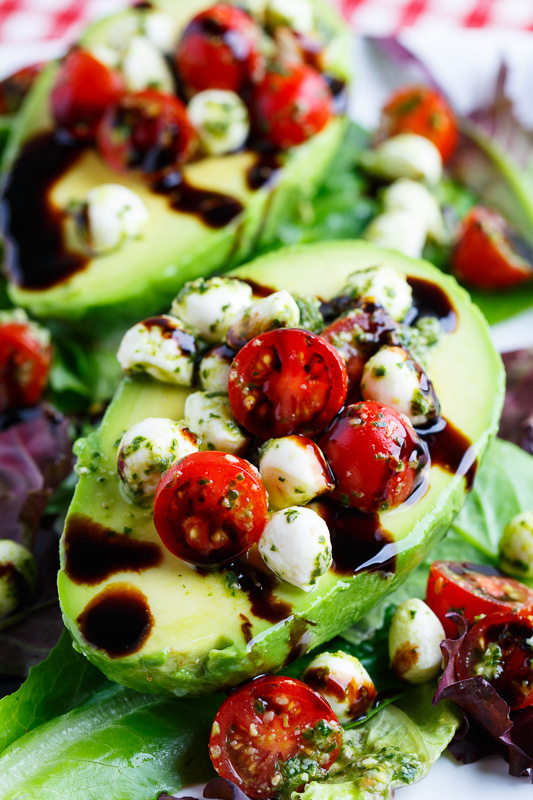 Caprese Stuffed Avocados Caprese Stuffed Avocados