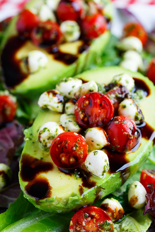 Caprese Stuffed Avocados Caprese Stuffed Avocados