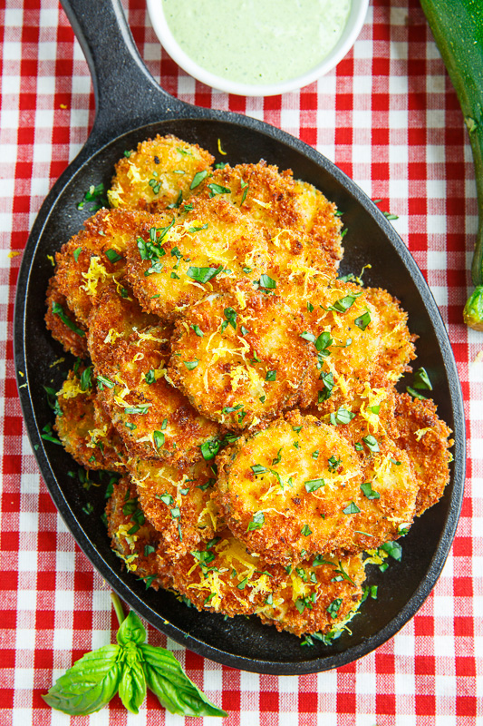 Crispy Lemon Parmesan Zucchini Chips with Basil Aioli Crispy Lemon Parmesan Zucchini Chips with Basil Aioli
