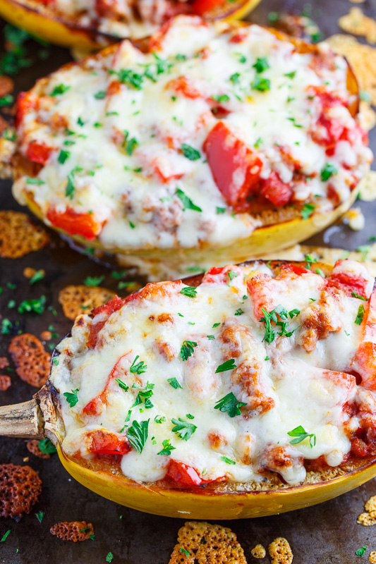 Sausage and Pepper Stuffed Spaghetti Squash Sausage and Pepper Stuffed Spaghetti Squash